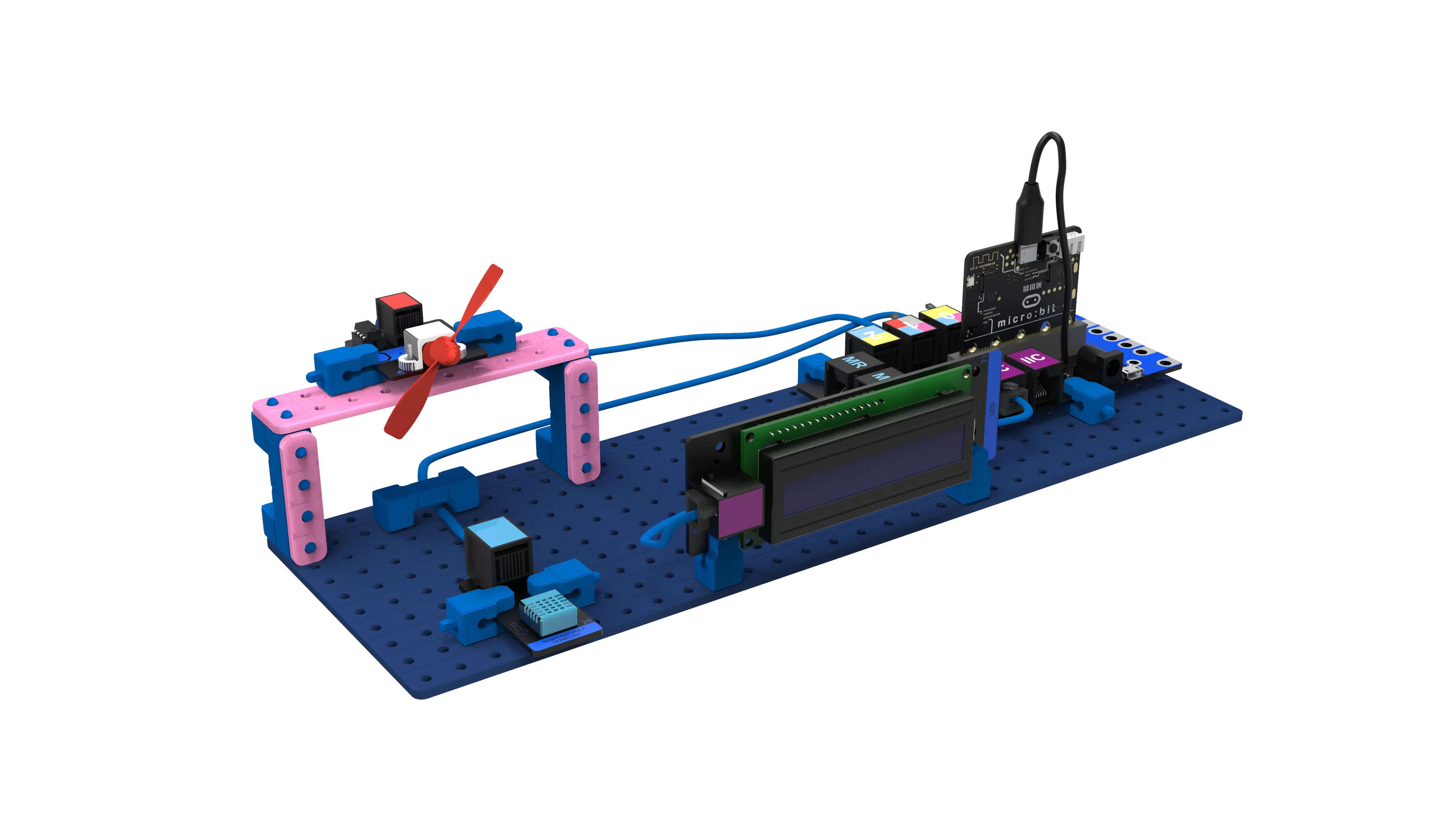 Illustration render for Weather station project.