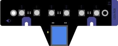 Component RGB LEDs - It is composed of six RGB LED lights that allow you to get a wide variety of tones by combining the three primary colors of light: green, red and blue.